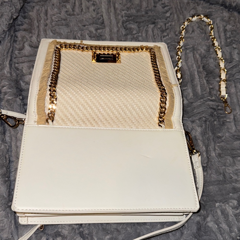 Also Crossbody Handbag White with Gold - Picture 10 of 11